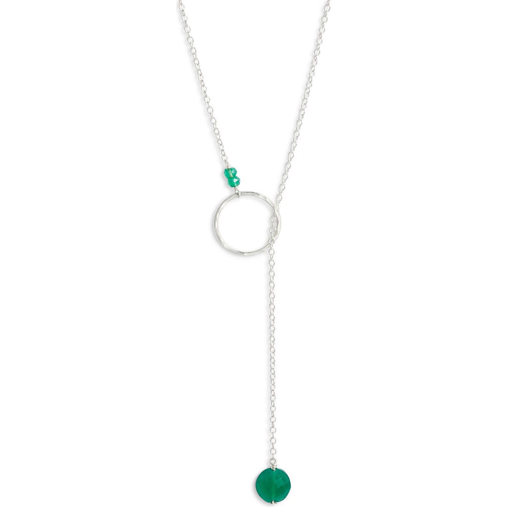 Nashelle Gwyneth Semiprecious Toggle Necklace In Silver