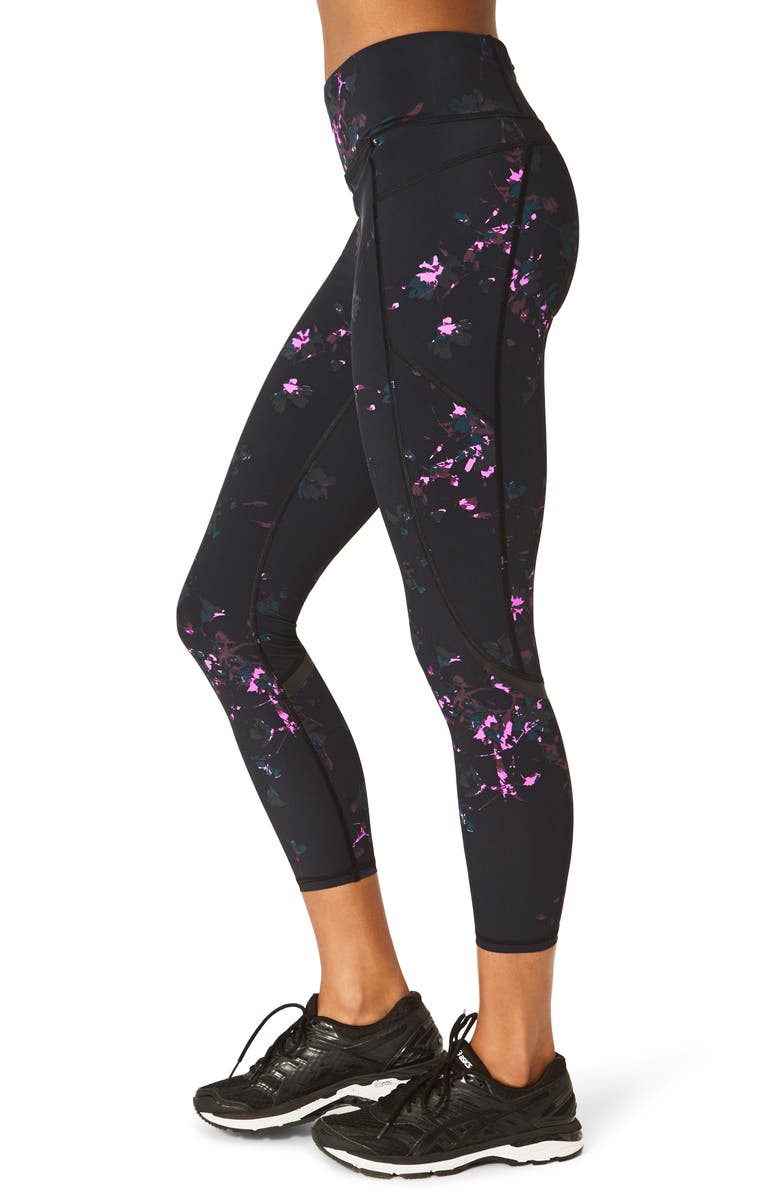 Sweaty Betty Zero Gravity Print Ankle Leggings, Alternate, color, 