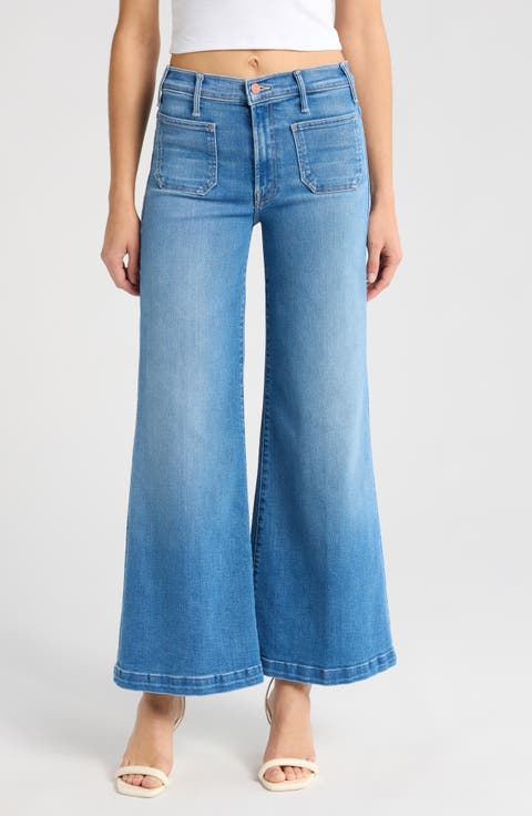 デニム・ジーパン Mother Indigo Blue Wide-Leg Jeans MOTHER Wide Leg Jeans | Nordstrom