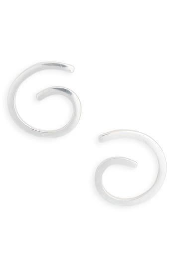 Karine Sultan Spiral Stud Earrings In Silver