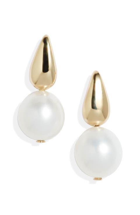 Cultured Pearl Drop Earrings