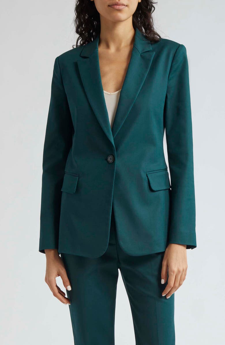 Emporio Armani Cotton Blend Couture One-Button Blazer, Main, color, 