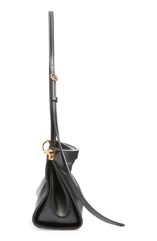 Shop Alaïa Medium Le Click East/west Leather Shoulder Bag In Noir
