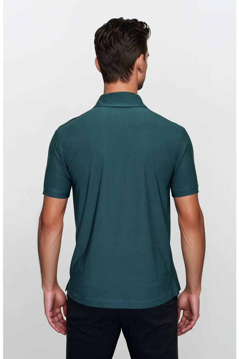 Wrinkle Resistant 3 Button Polo Shirt, Alternate, color, Hunter