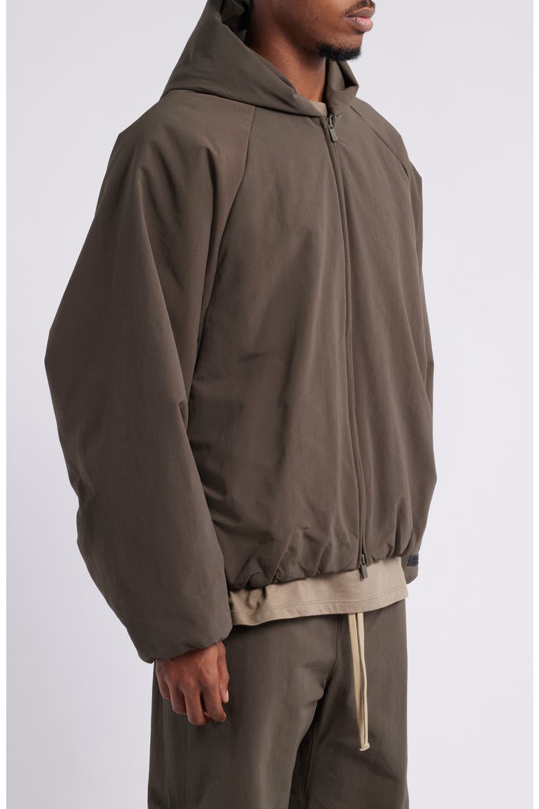 Military Hooded Bomber Jacket, Alternate, color, BROWN