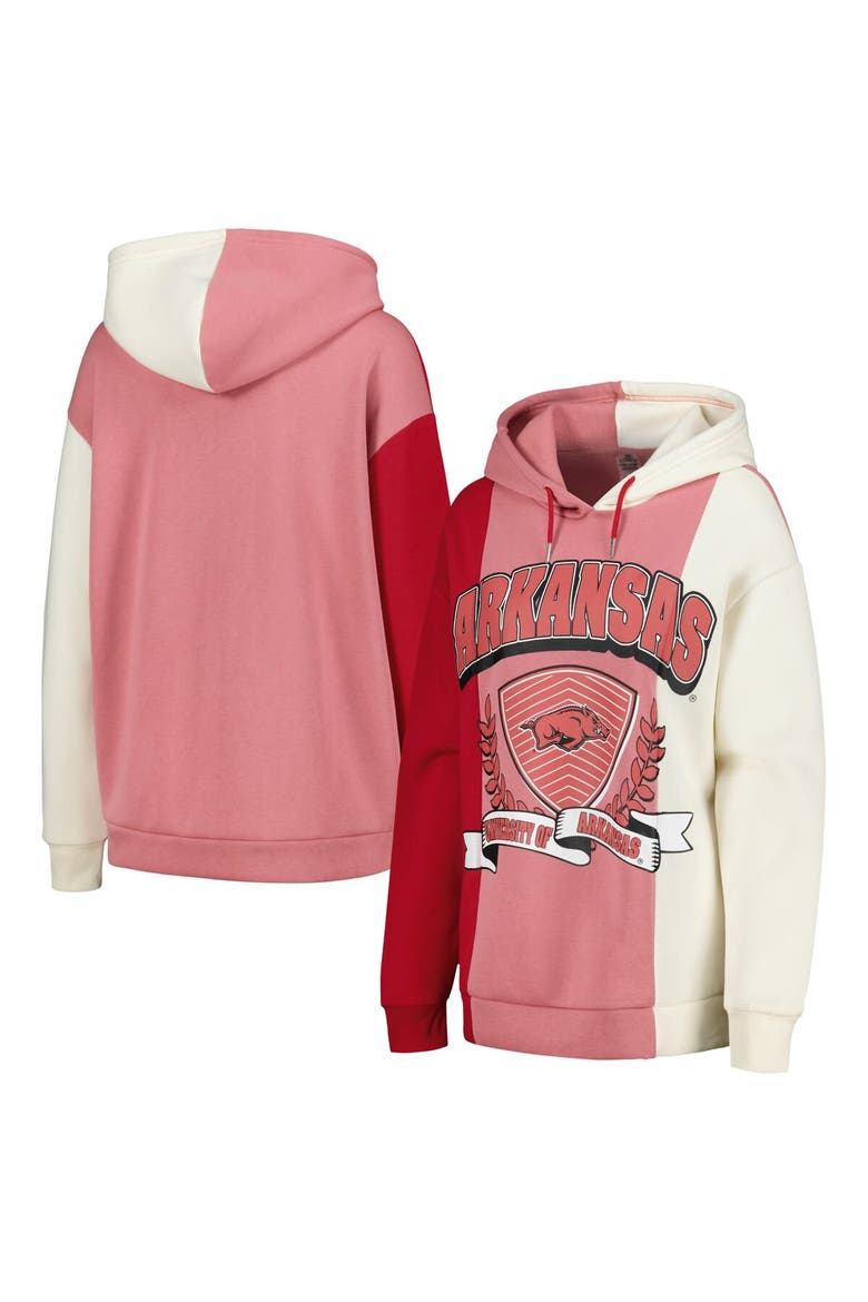 Women's Gameday Couture Cardinal Arkansas Razorbacks Hall of Fame Colorblock Pullover Hoodie, Main, color, Cardinal