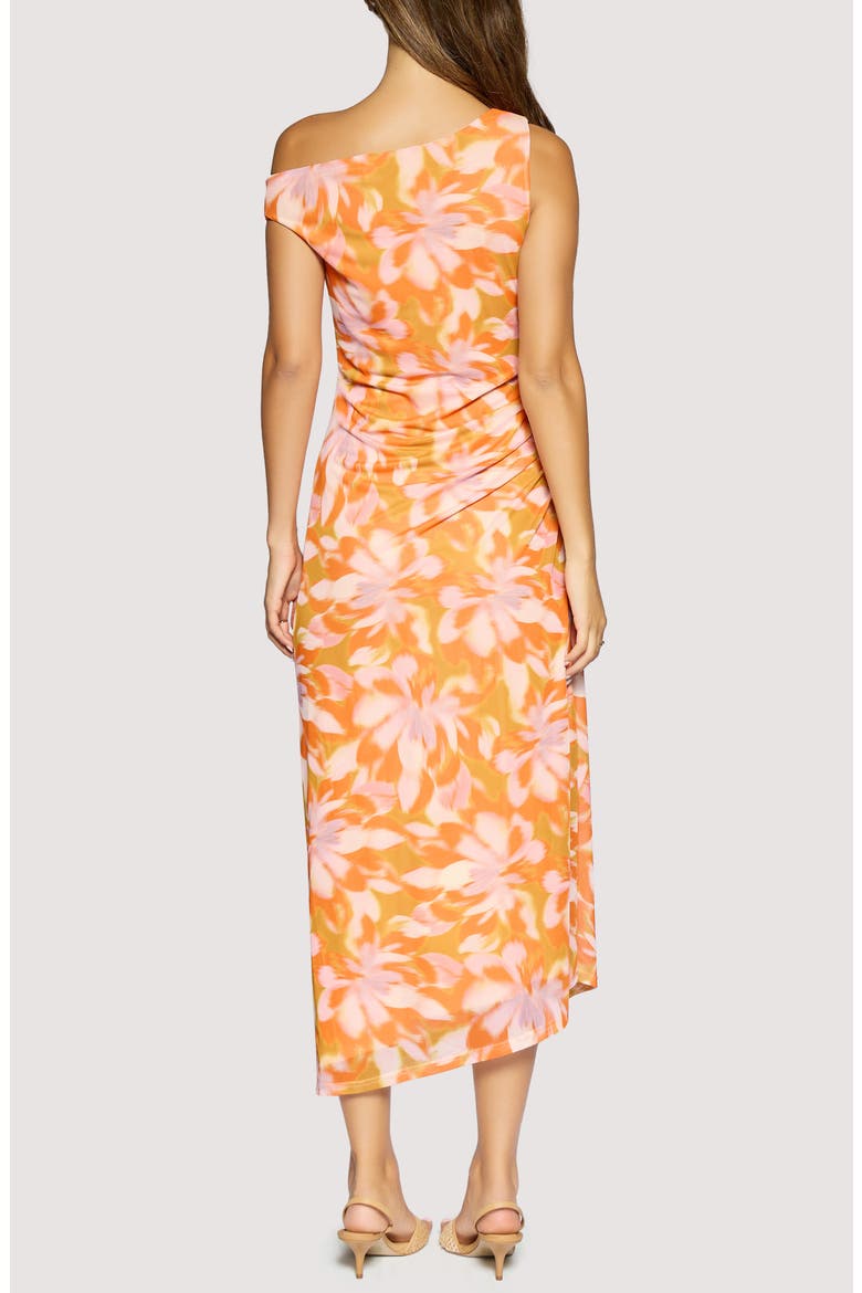 Mykonos Dream One-Shoulder Midi Dress, Alternate, color, ORANGE-MULTI