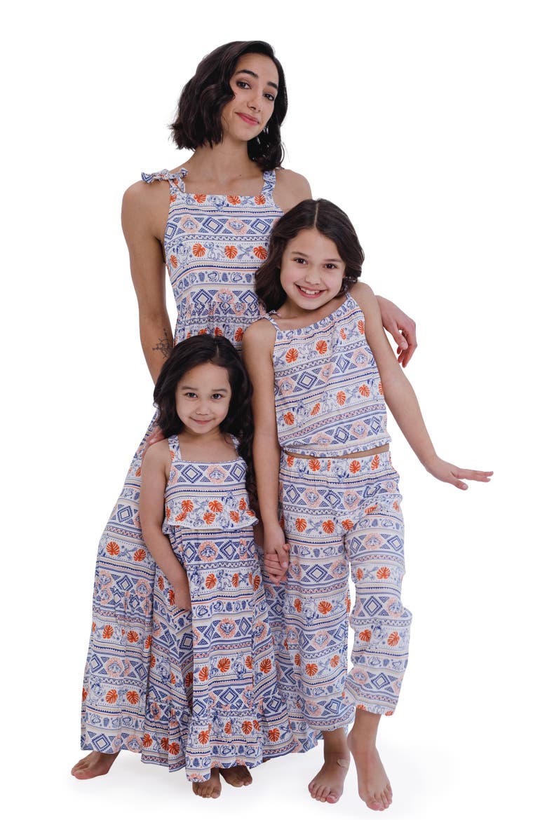 Lion King Sleeveless Dress Romper and Pants Set, Alternate, color, Simba Zazu Navy