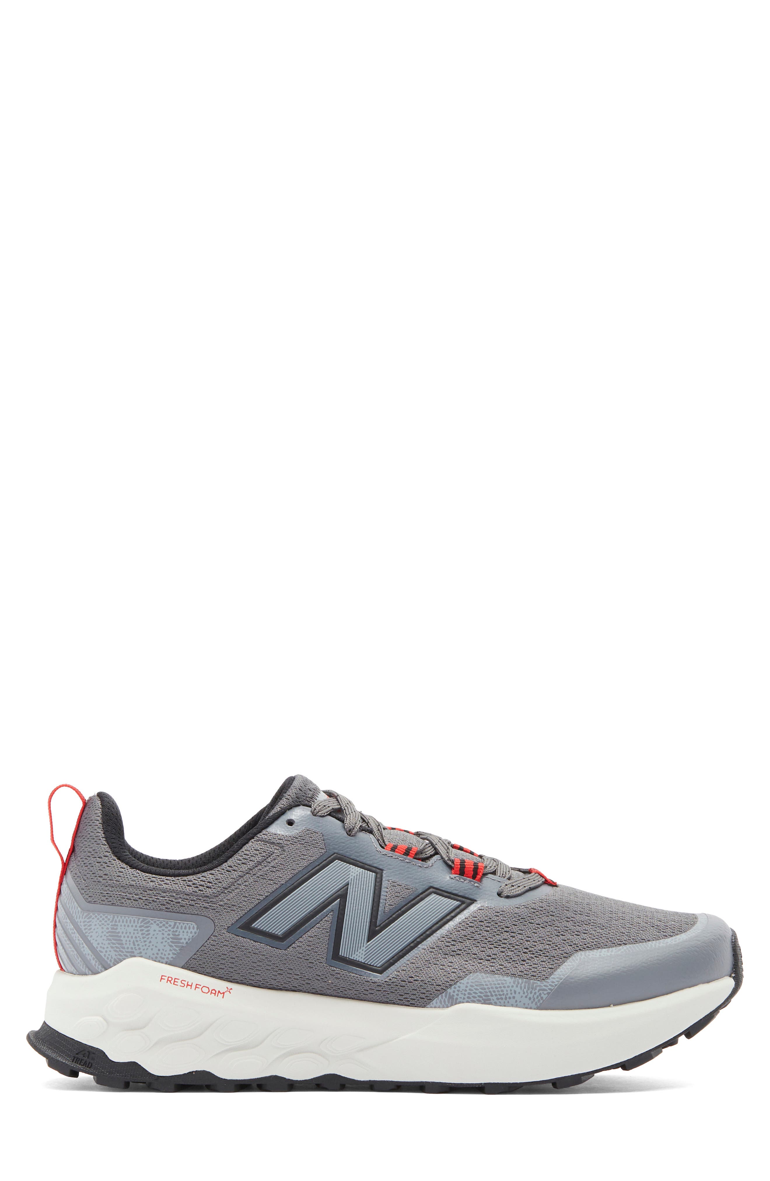 New Balance Fresh Foam Garo Trail Running Shoe, Alternate, color, Castlerock/ True Red