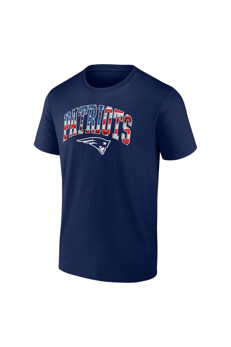 Men's Fanatics Branded Navy New England Patriots Banner Wave Logo T-Shirt, Alternate, color, Navy