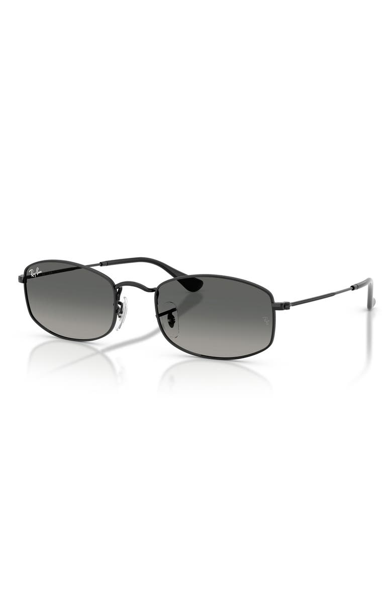 Ray-Ban 55mm Gradient Irregular Sunglasses, Alternate, color, Black / Gradient Grey