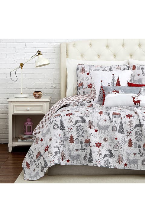 Holiday Holly Jolly Quilt Set