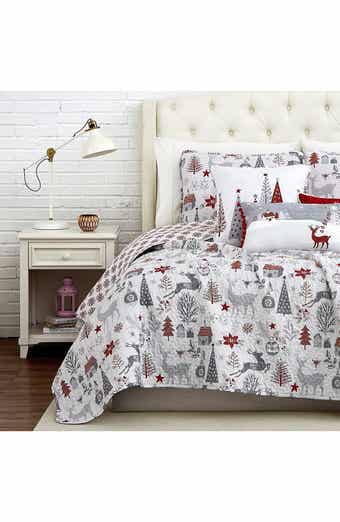 SOUTHSHORE FINE LINENS Holiday Holly Jolly Quilt Set