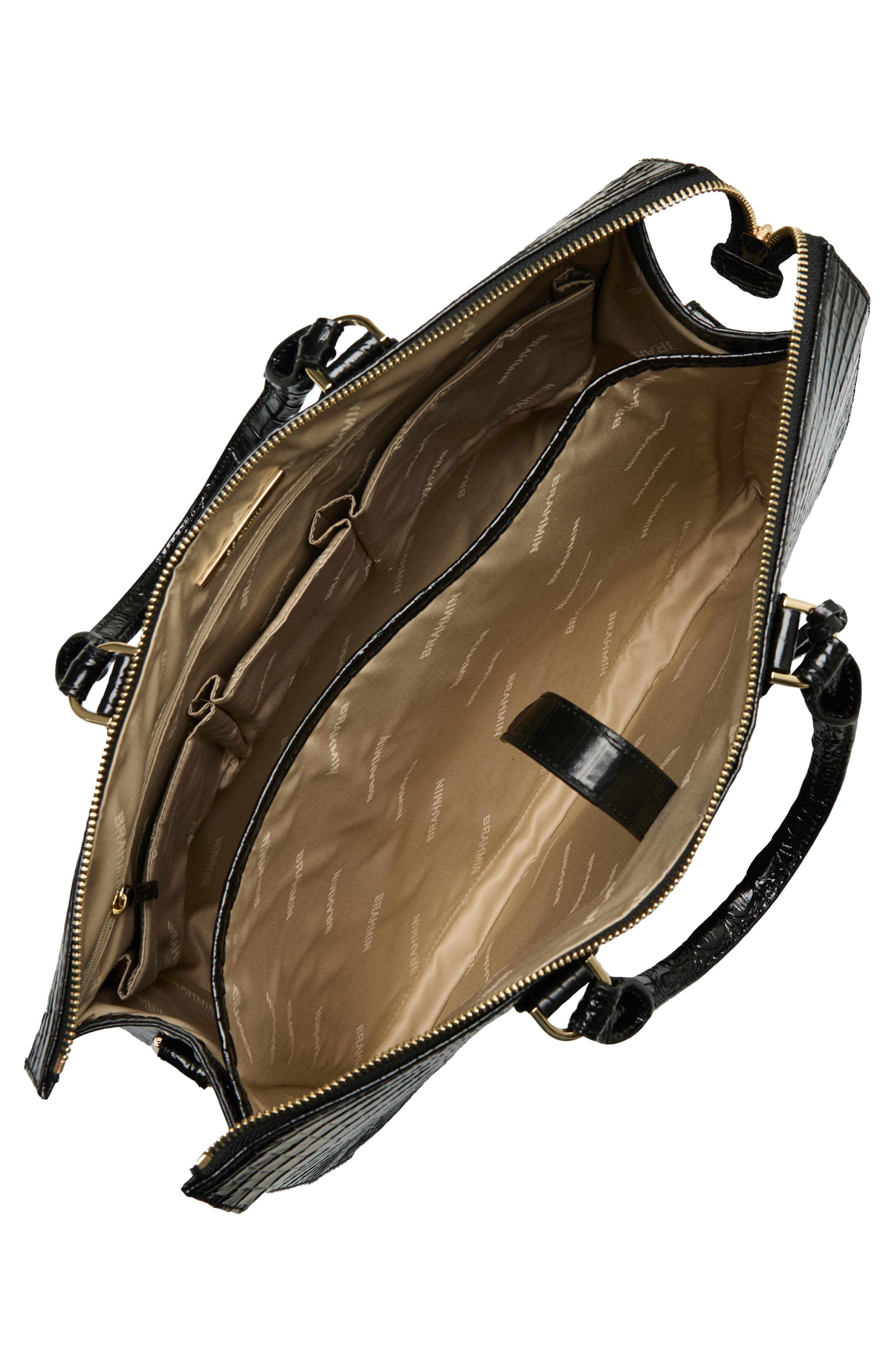 Brahmin Business Croc Embossed Leather Tote, Alternate, color, 