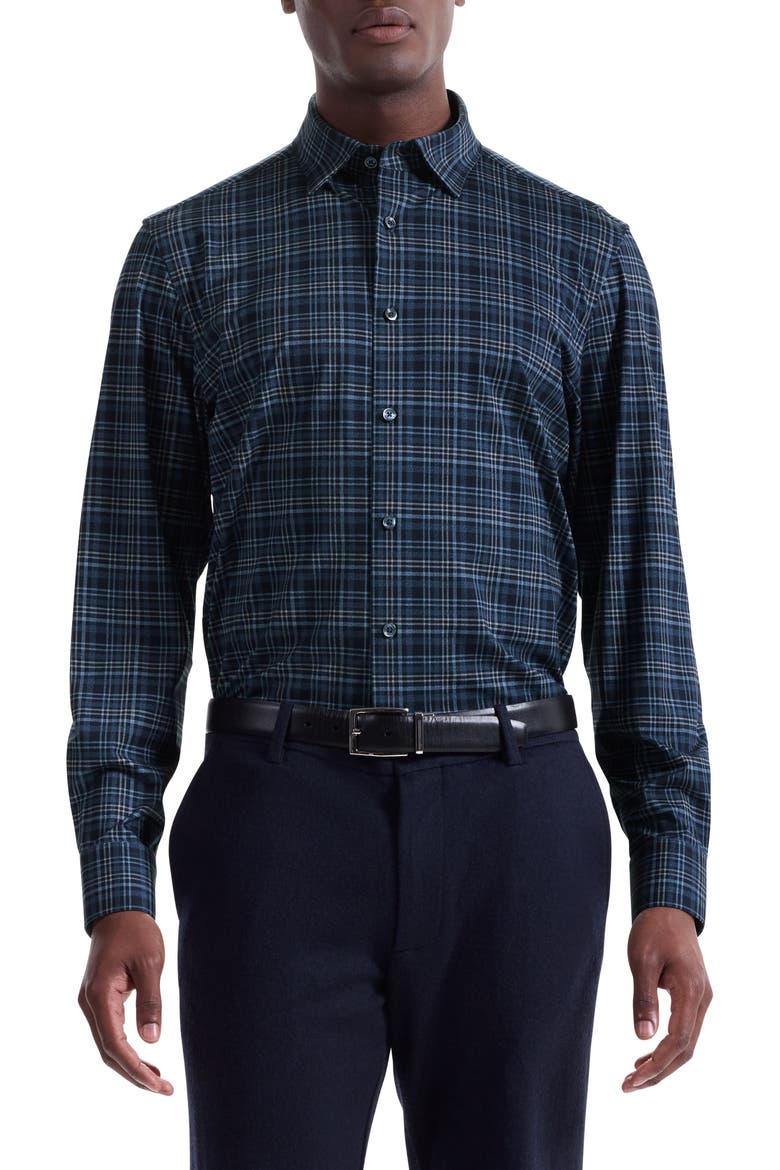 Jules OoohCotton® Plaid Button-Down Shirt, Main, color, PEACOCK