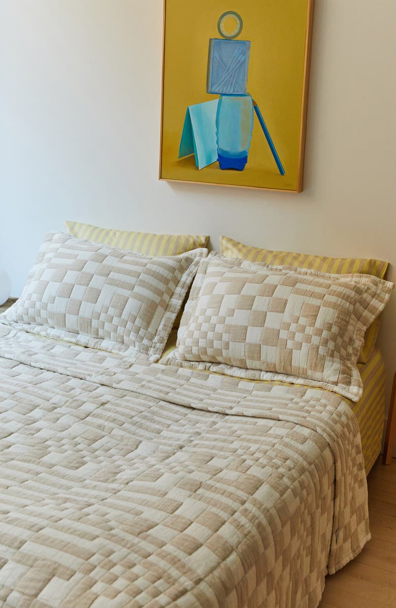 Dusen Dusen Set of 2 Check Pillow Shams, Alternate, color, 