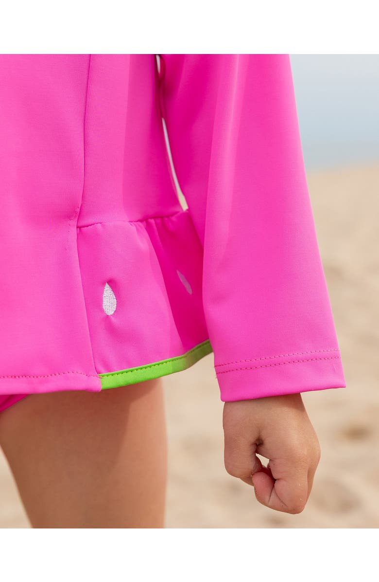 Florence Eiseman Rashguard With Watermelon Seeds, Alternate, color, Fuchsia