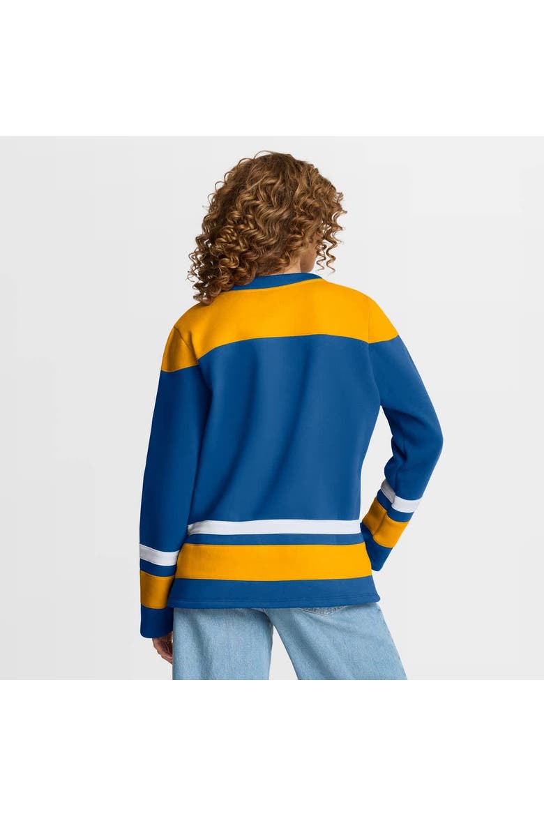 Women's Fanatics  Blue St. Louis Blues Icing Long Sleeve Lace Up Sweatshirt, Alternate, color, Blue