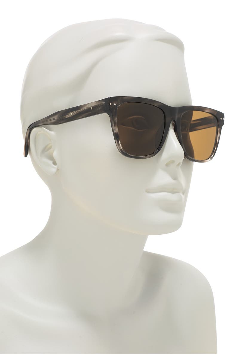 Bottega Veneta Core Rectangle 55mm Sunglasses, Alternate, color, 
