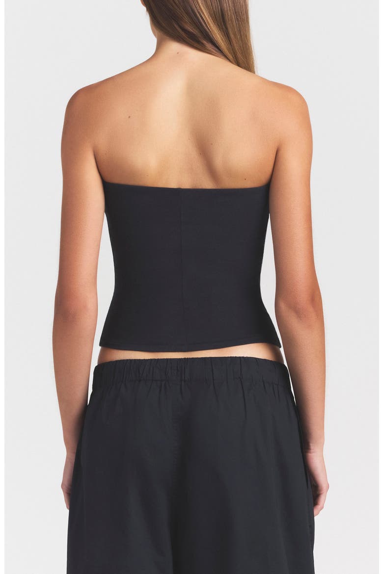 Stretch Cotton Jersey Tube Top, Alternate, color, SOOT