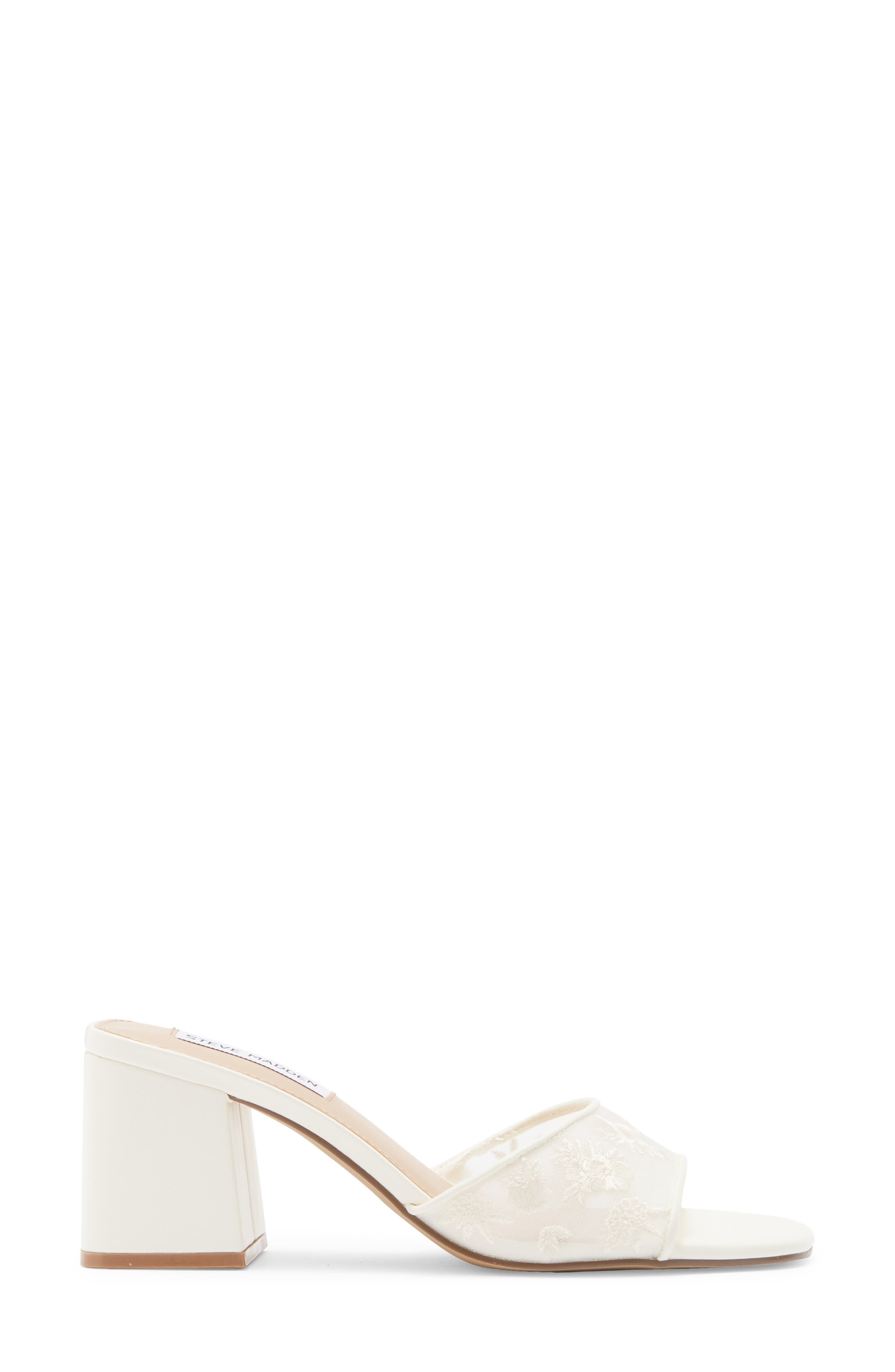 Claudiah Floral Embroidered Slide Sandal, Alternate, color, IVORY