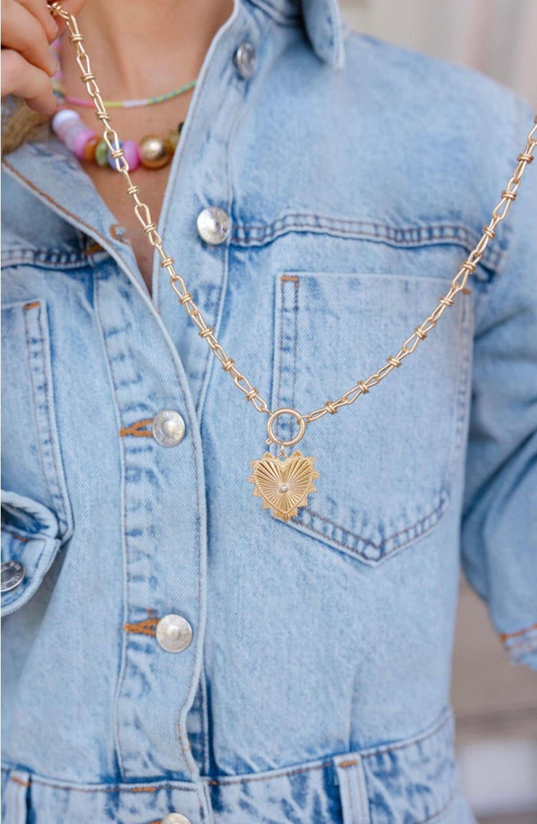 Erin McDermott Jewelry Love and Luck Necklace, Alternate, color, Gold