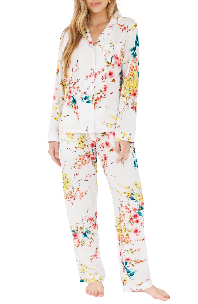 Plum Pretty Sugar Floral Pajamas, Main, color, 
