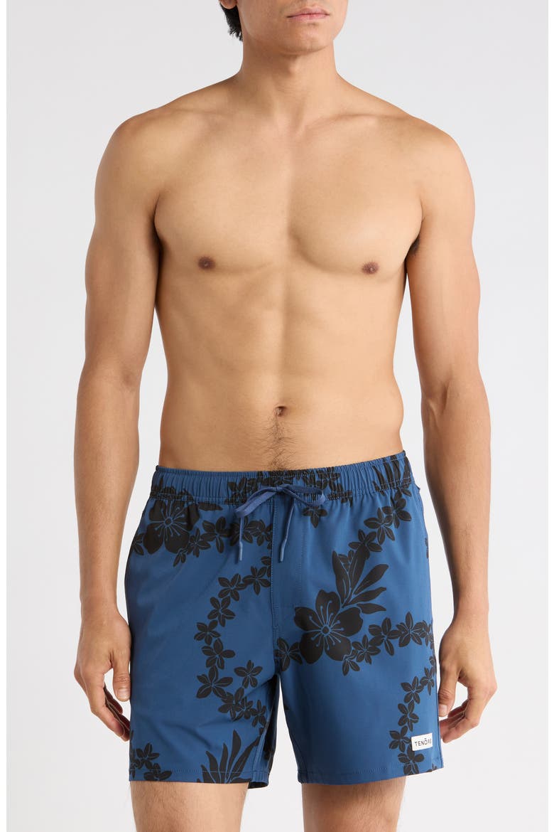 Printed Day Board Shorts, Main, color, OCEAN