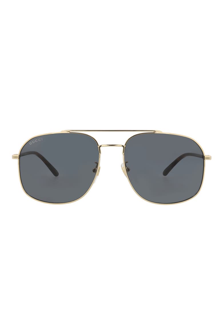 59mm Aviator Sunglasses, Main, color, GOLD HAVANA GREY