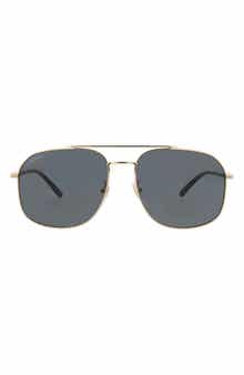 Gucci 59mm Aviator Sunglasses