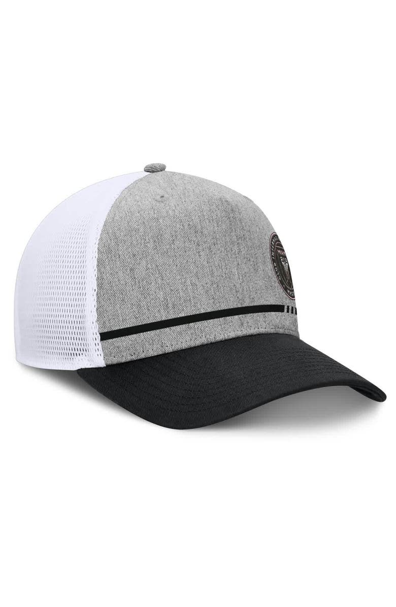 FANATICS Men's Fanatics Heather Gray Inter Miami CF Low Block Trucker Adjustable Hat, Alternate, color, 
