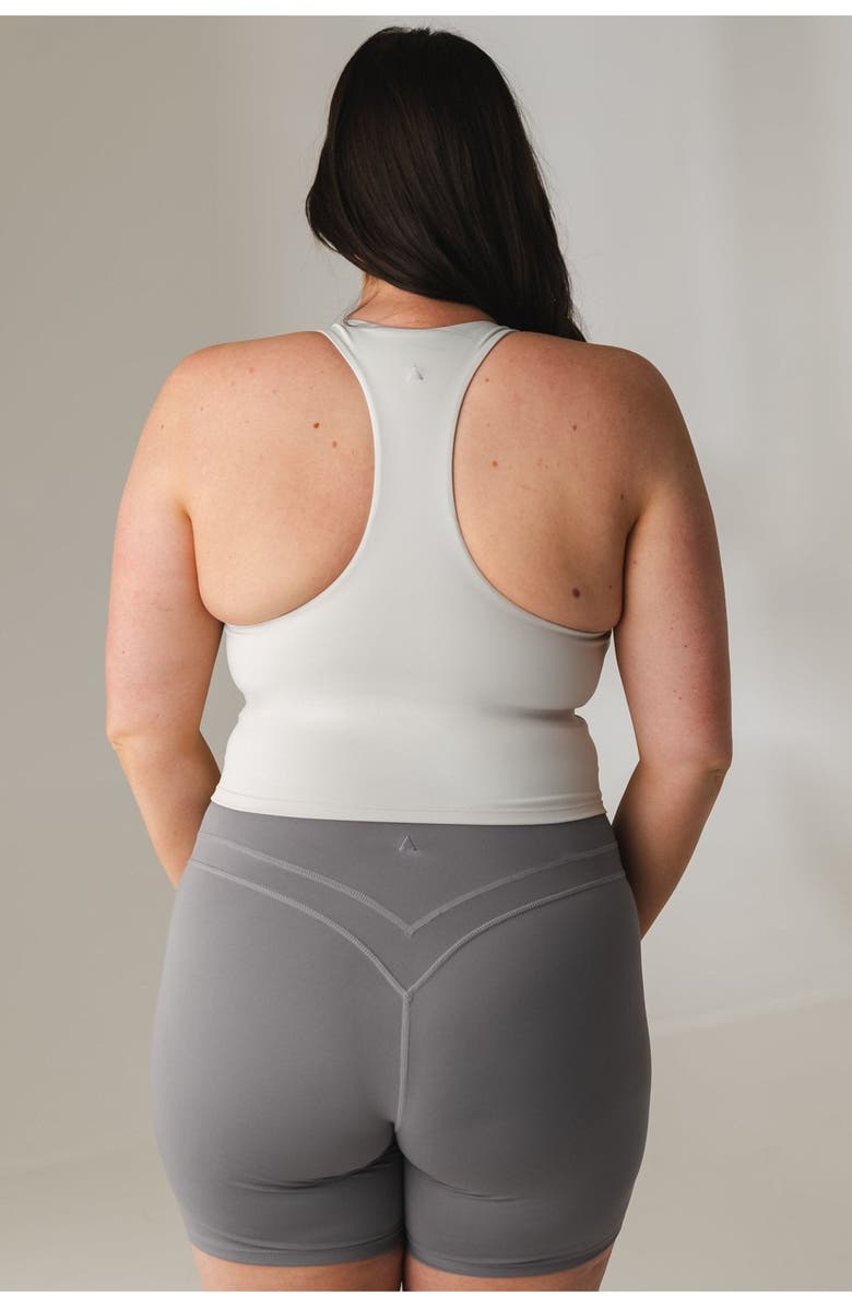 Vitality Revive Racer Tank, Alternate, color, Ash