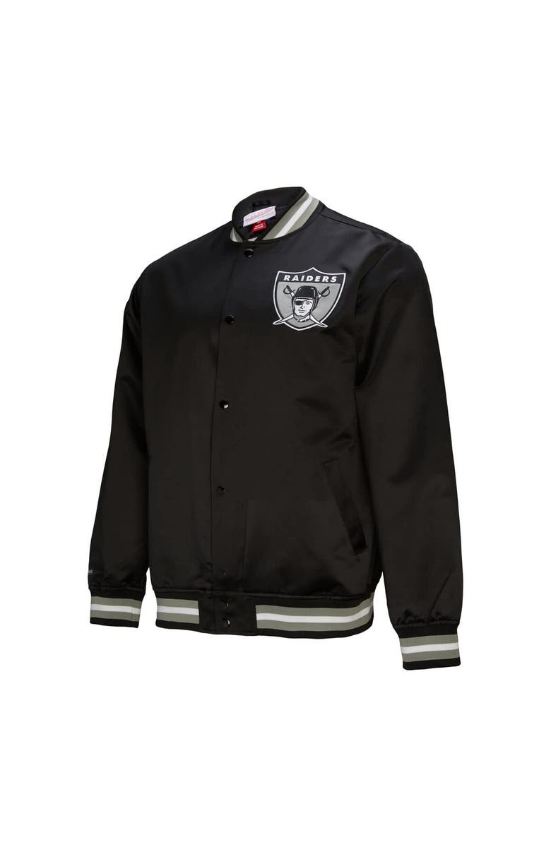Mitchell
Ness Men
s Mitchell
Ness Black Oakland Raiders Double Down Satin Full-Snap Jacket, Alternate, color,