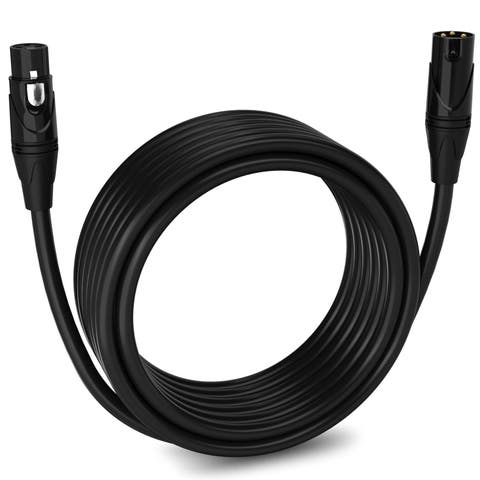 25 ft Balanced XLR Cable, Male to Female, 3 Pin Microphone Cable