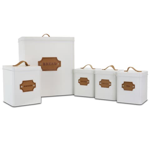 Kitchen Food Storage and Organization 5 Piece Canister Set