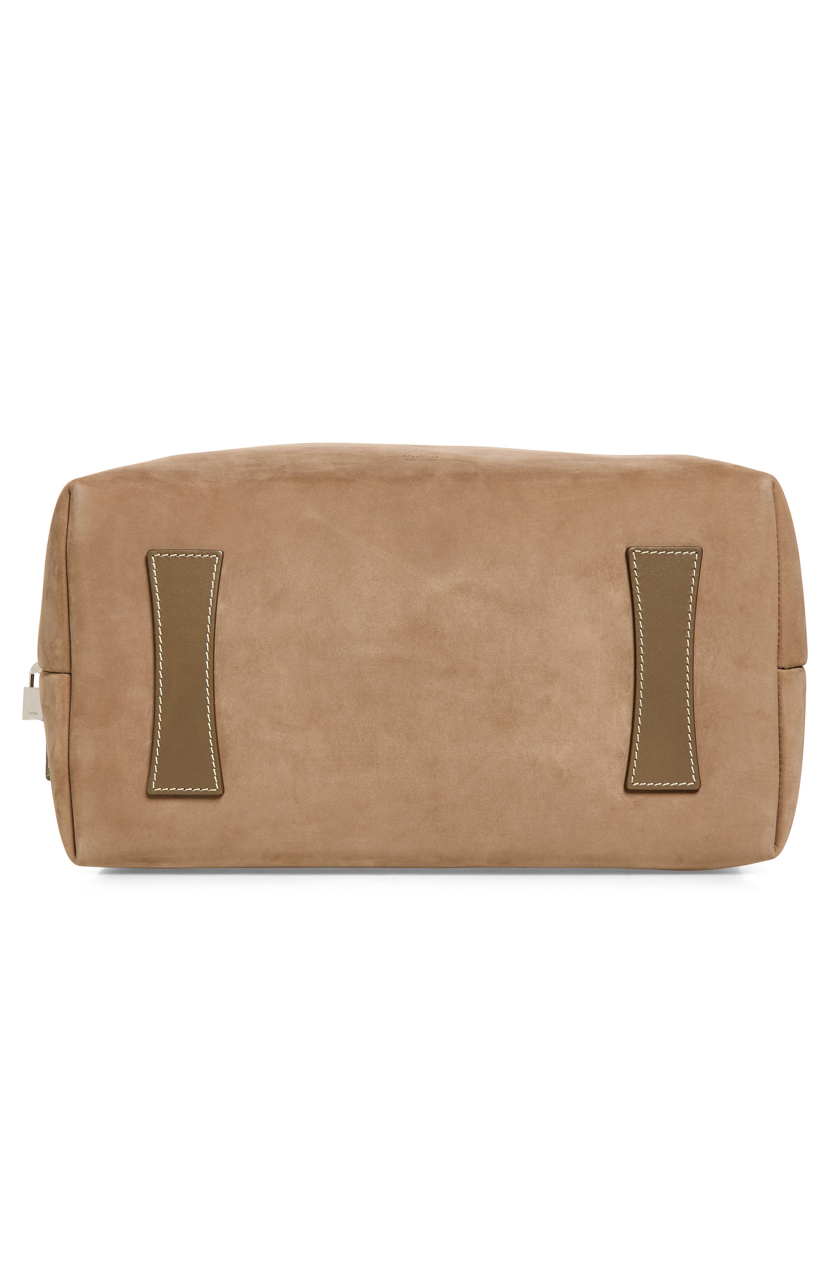 Max Mara Bowler Suede Satchel, Alternate, color, Turtledove