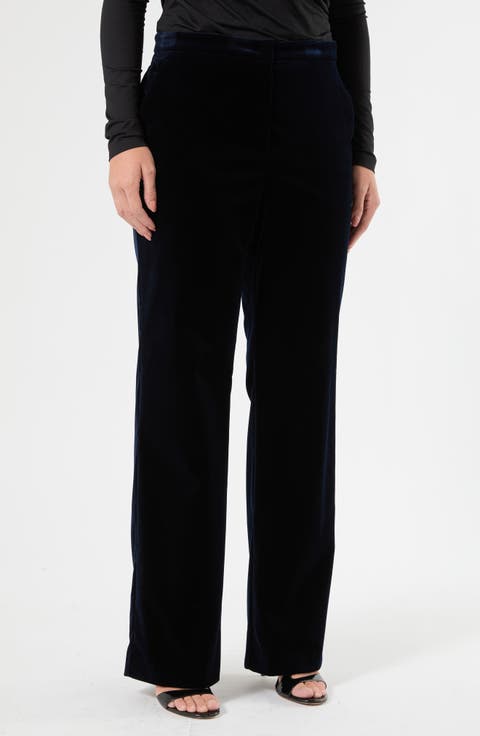 Mitico Stretch Velvet Straight Leg Trousers