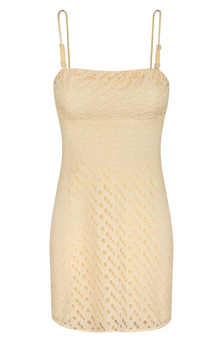 ViX Paula Hermanny Venice Cotton Cover-Up Mini Sundress, Alternate, color, Ivory