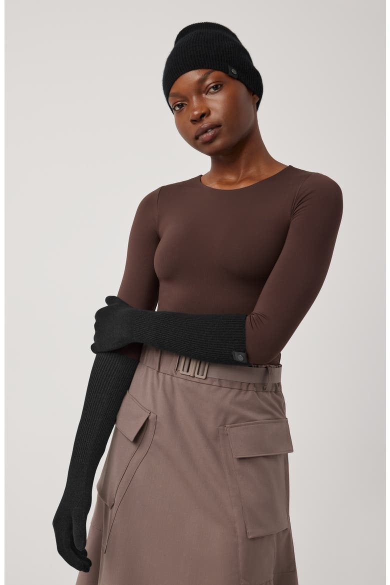Cashmere Gloves, Alternate, color, BLACK