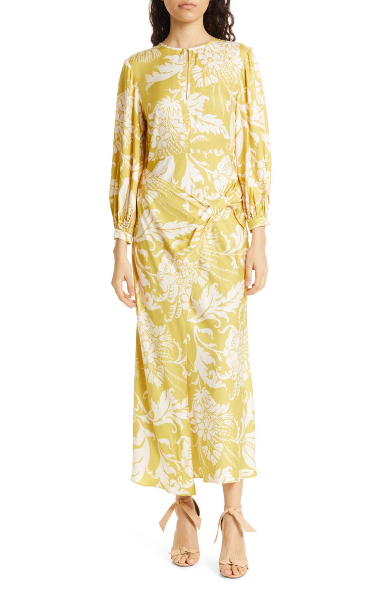 Ted Baker London Saraiy Floral Wrap Front Long Sleeve Dress, Main, color, 