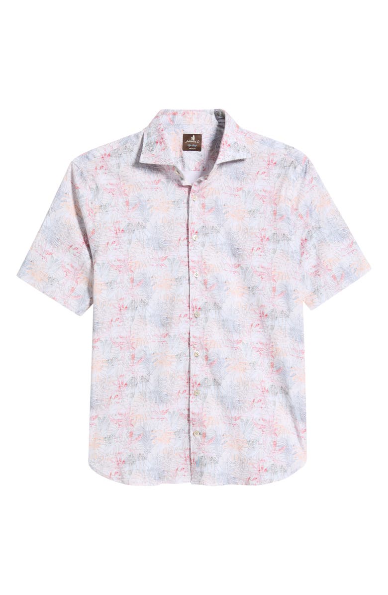 johnnie-O Guffey Short Sleeve Button-Up Shirt, Alternate, color, Khaki