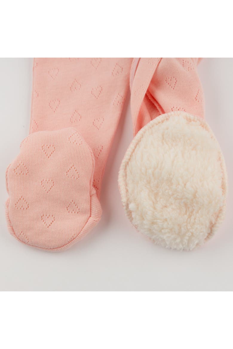 Hearts Pointelle Footie, Alternate, color, Pink