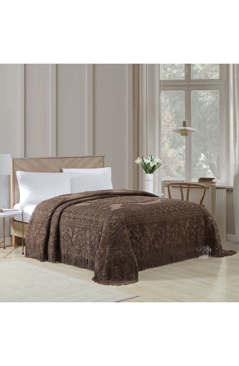 Medallion Cotton Chenille Bedspread
