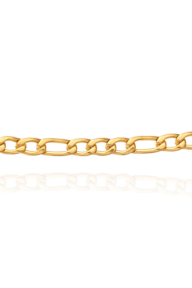 Figaro Chain Necklace, Alternate, color, Gold