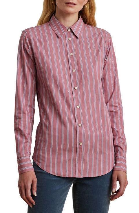 Classic Fit Striped Broadcloth Shirt