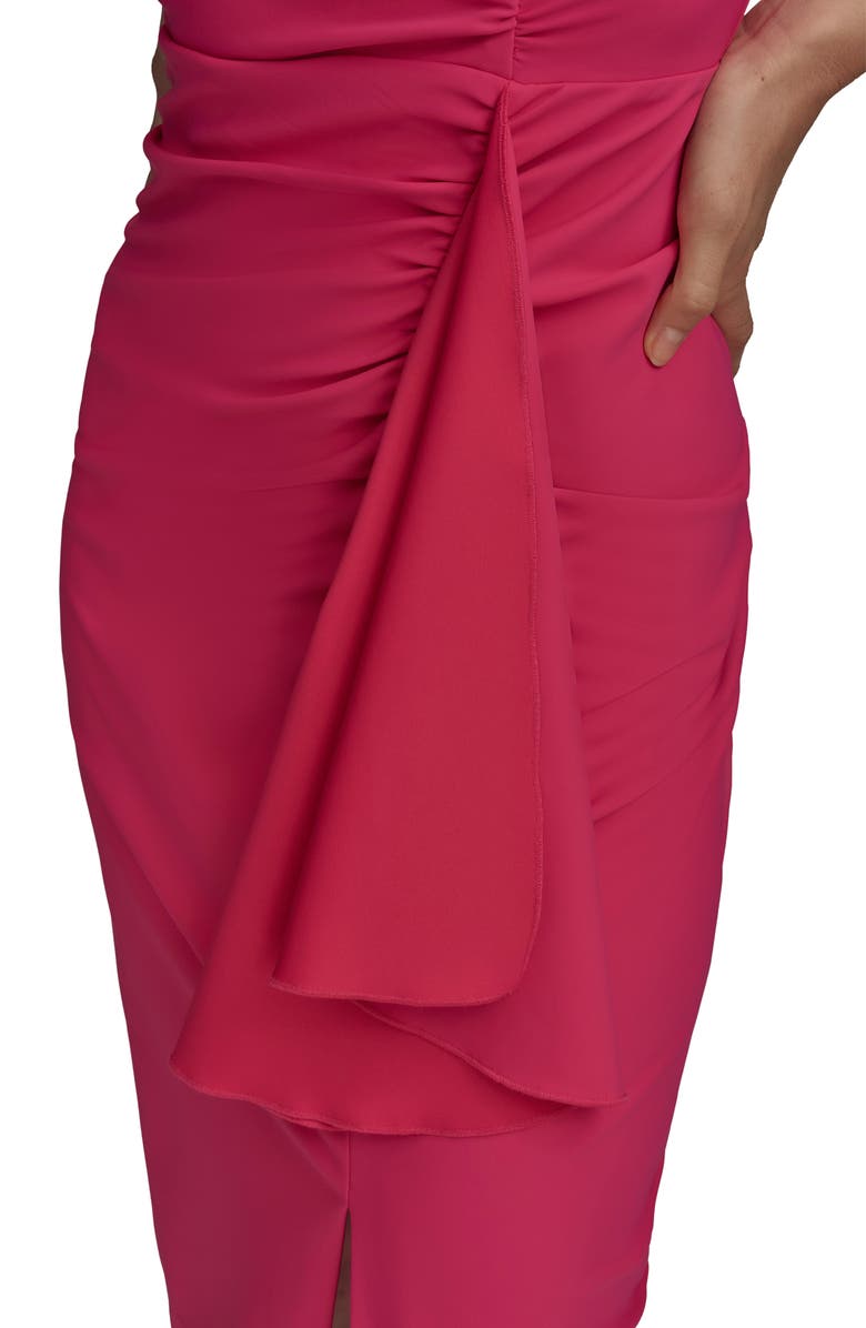 Donna Karan New York Side Ruched Sleeveless Minidress, Alternate, color, Audacious