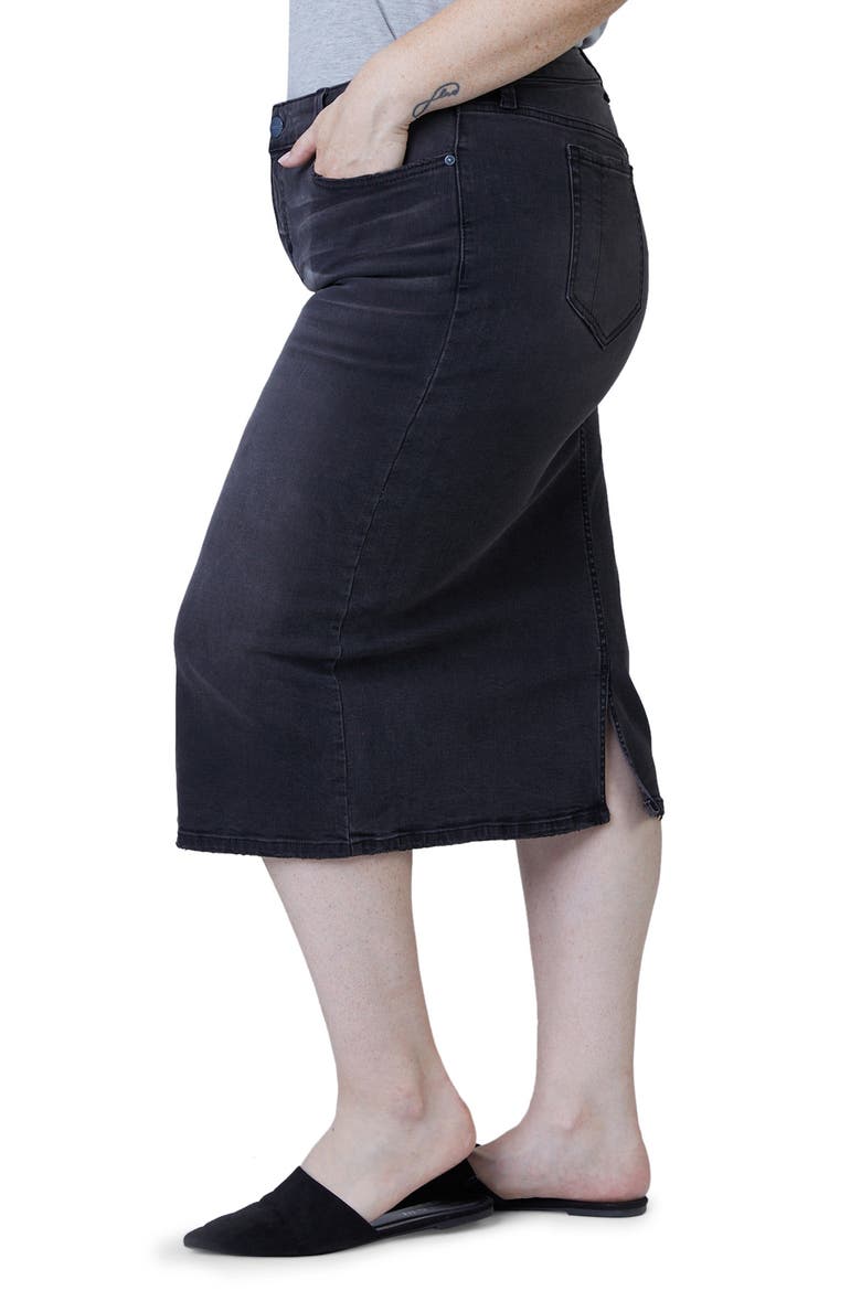 Denim Midi Skirt, Alternate, color, ADRIANNA