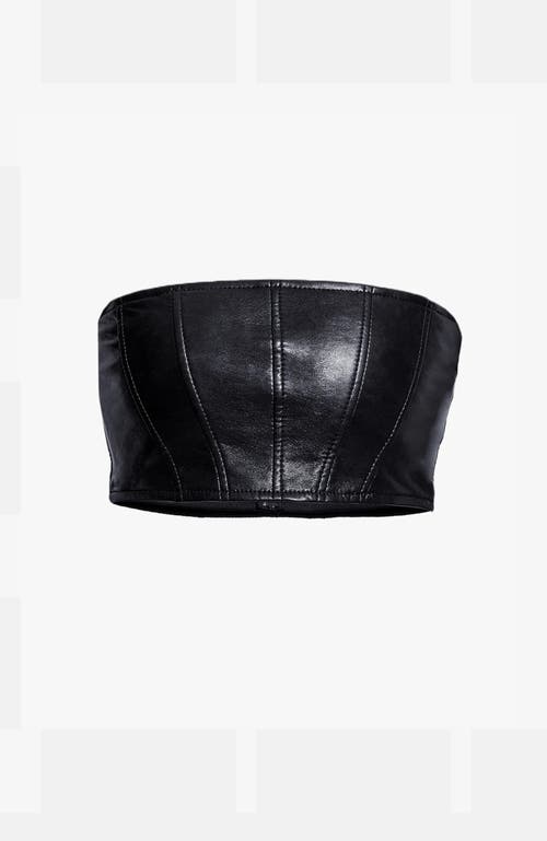 As By Df Magra Recycled Leather Top In Black