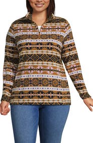 Lands' End Anyweather Fleece Quarter Zip Pullover