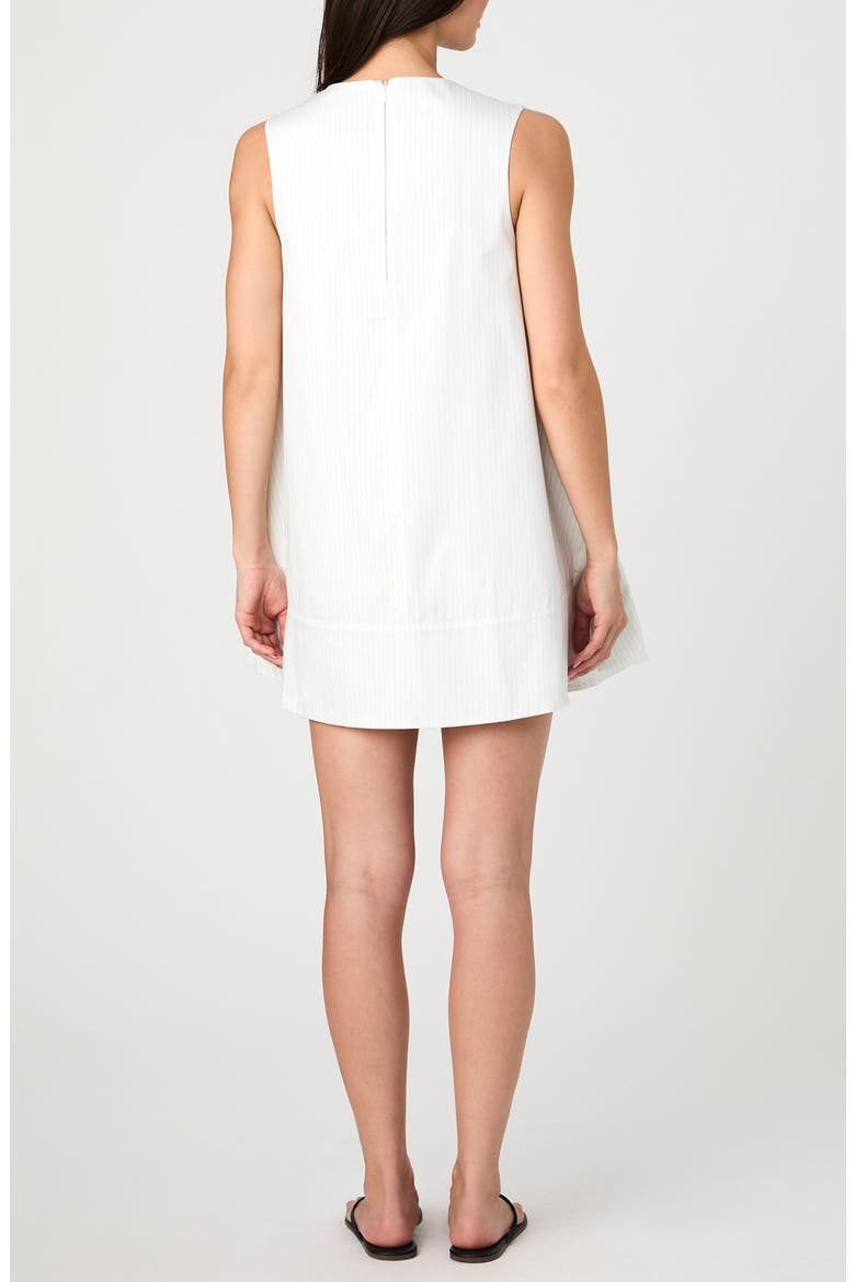 Sleeveless Shift Minidress, Alternate, color, CREAM-BLUE STRIPE